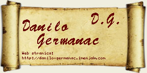 Danilo Germanac vizit kartica
